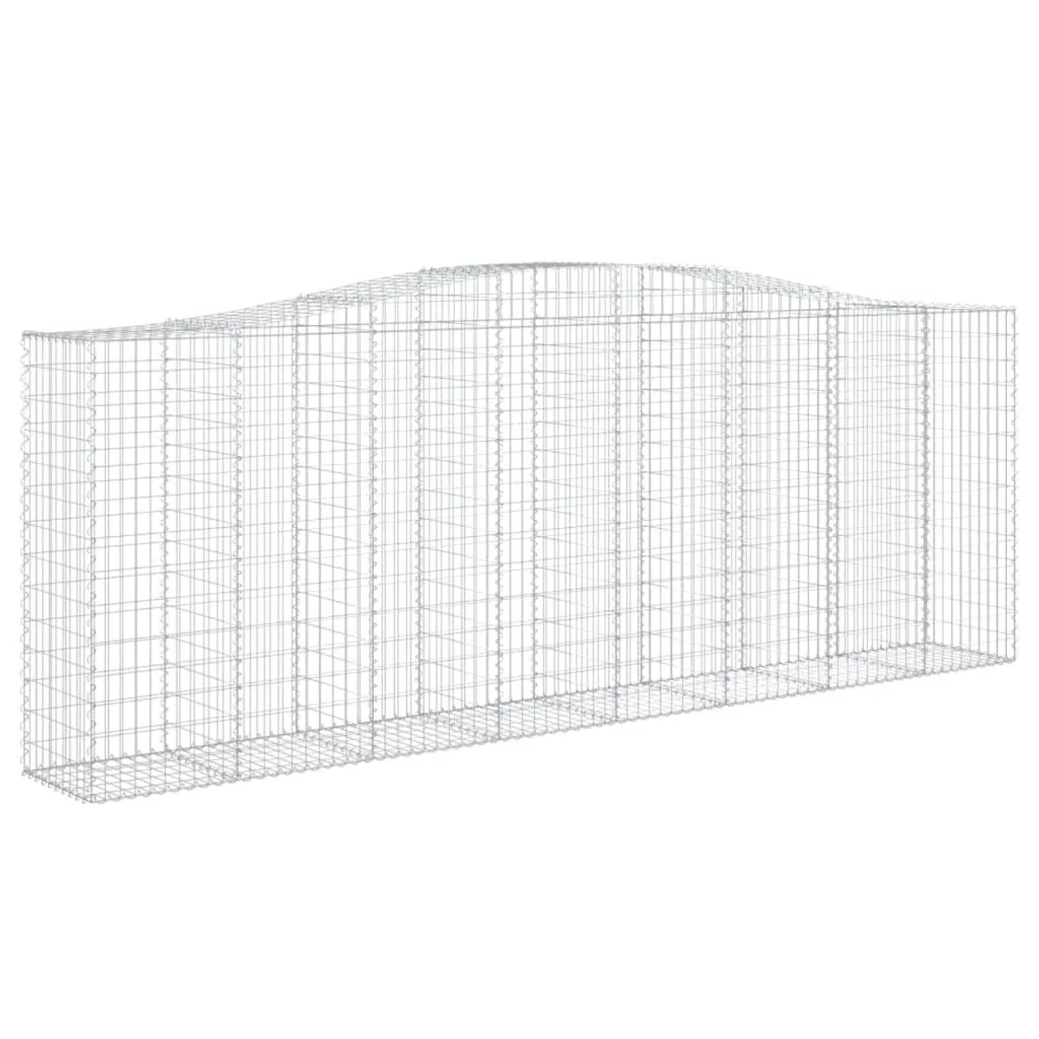vidaXL Gabionen mit Hochbogen 15 Stk 400x50x140/160cm Verzinktes Eisen 3145991