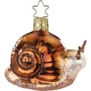 Inge's Christmas Decor GmbH Christbaumschmuck Glas Schnecke 6 cm Braun