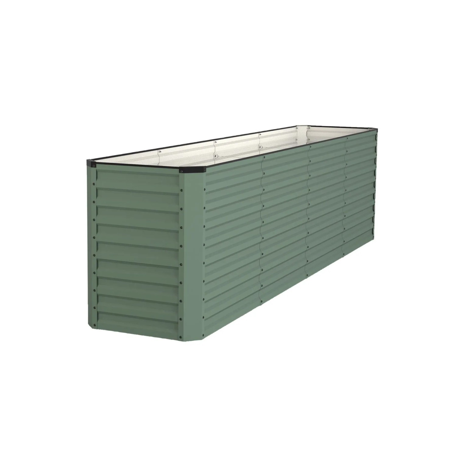 VidaAtHome.de RIVARO Select Hochbeet 70 x 345 x 90 cm Waldgrün mit Schwarz