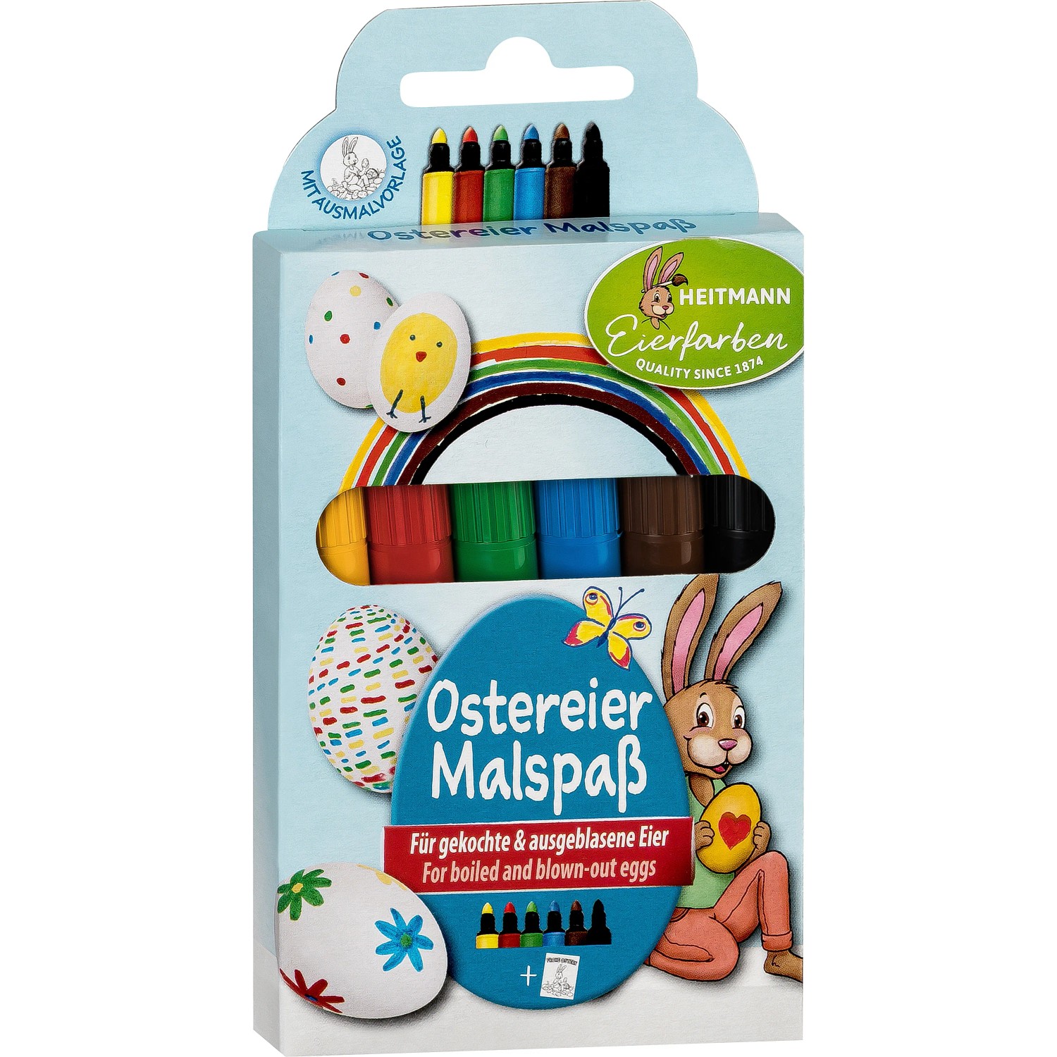 Heitmann Ostereier-Malset Malspaß 6 Stifte