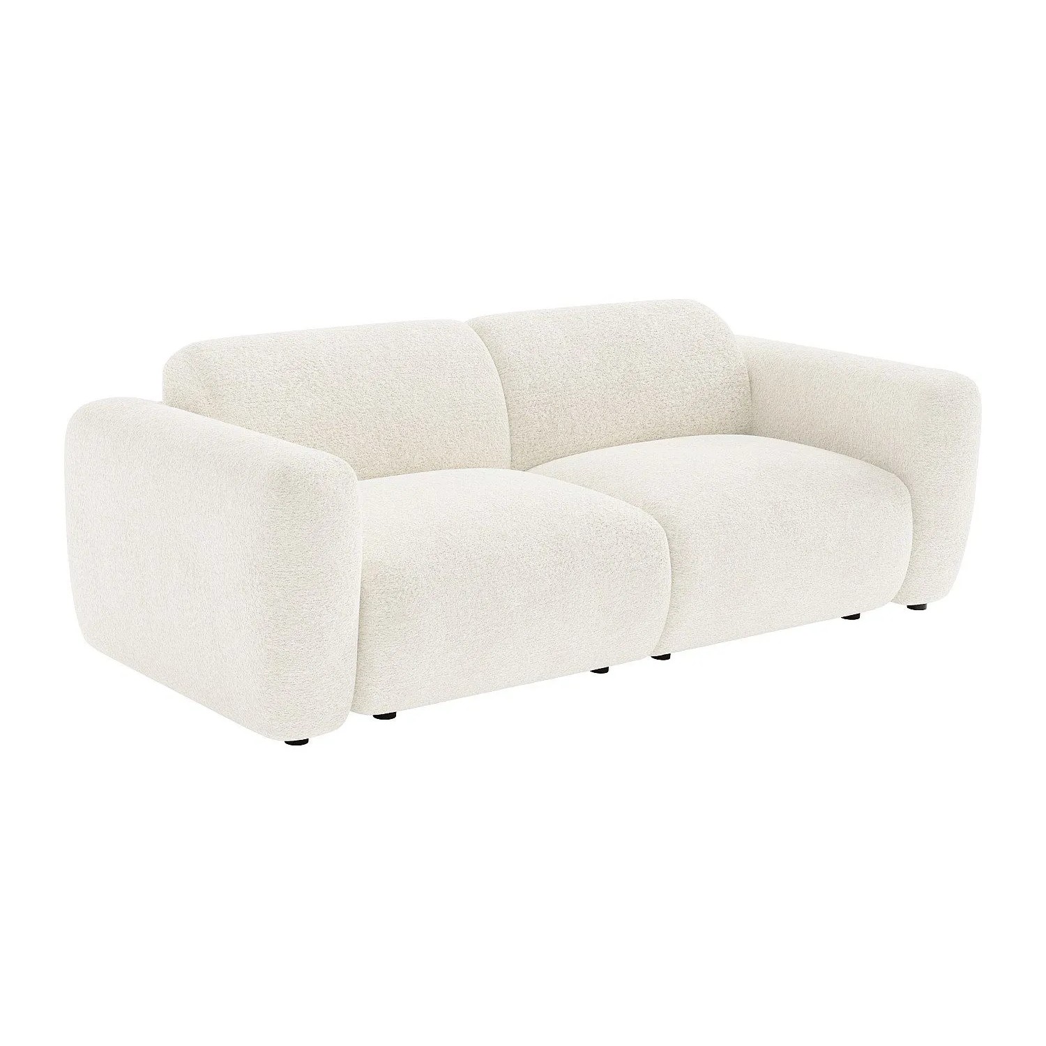Vente-unique Modulierbares Sofa Pogni Weiß 206 cm