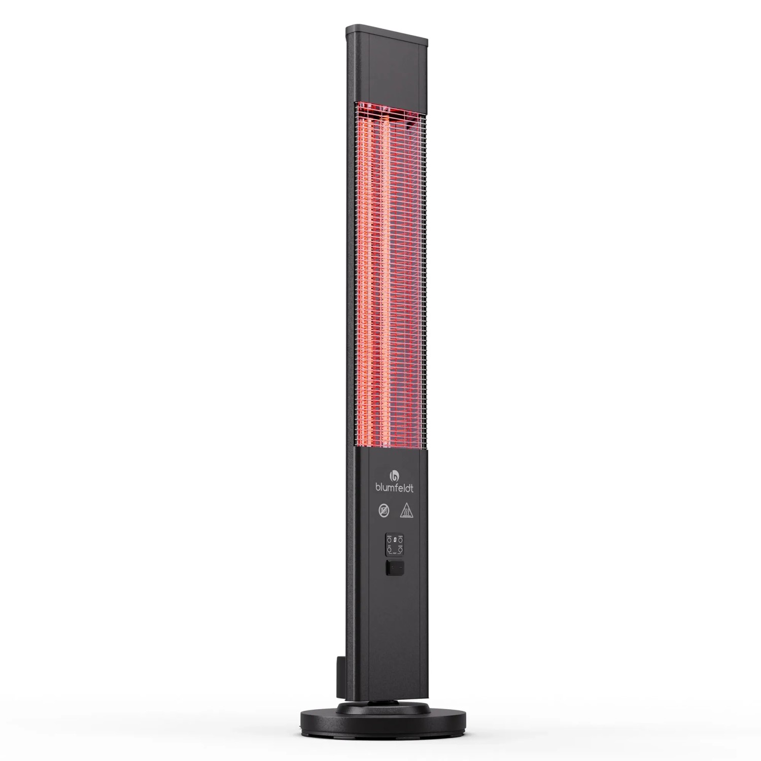 Blumfeldt Heat Guru Plus In & Out Heizstrahler 3000 W 3 Heizstufen Fernbedienung Schwarz