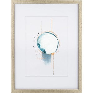 OBI Holz-Bilderrahmen Silber, 30x40 cm, mit Passepartout für kleinere Bilder.