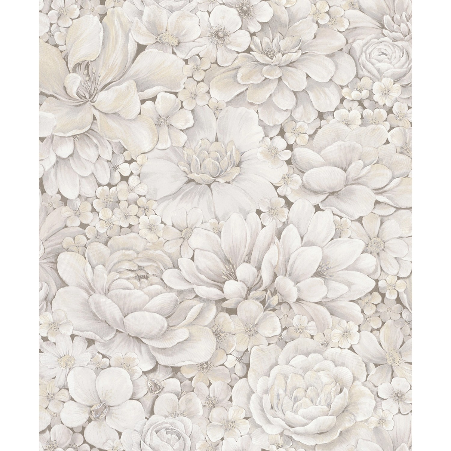 Marburg Vliestapete Botanica 2 53 Floral Grau-Beige FSC® günstig online kaufen