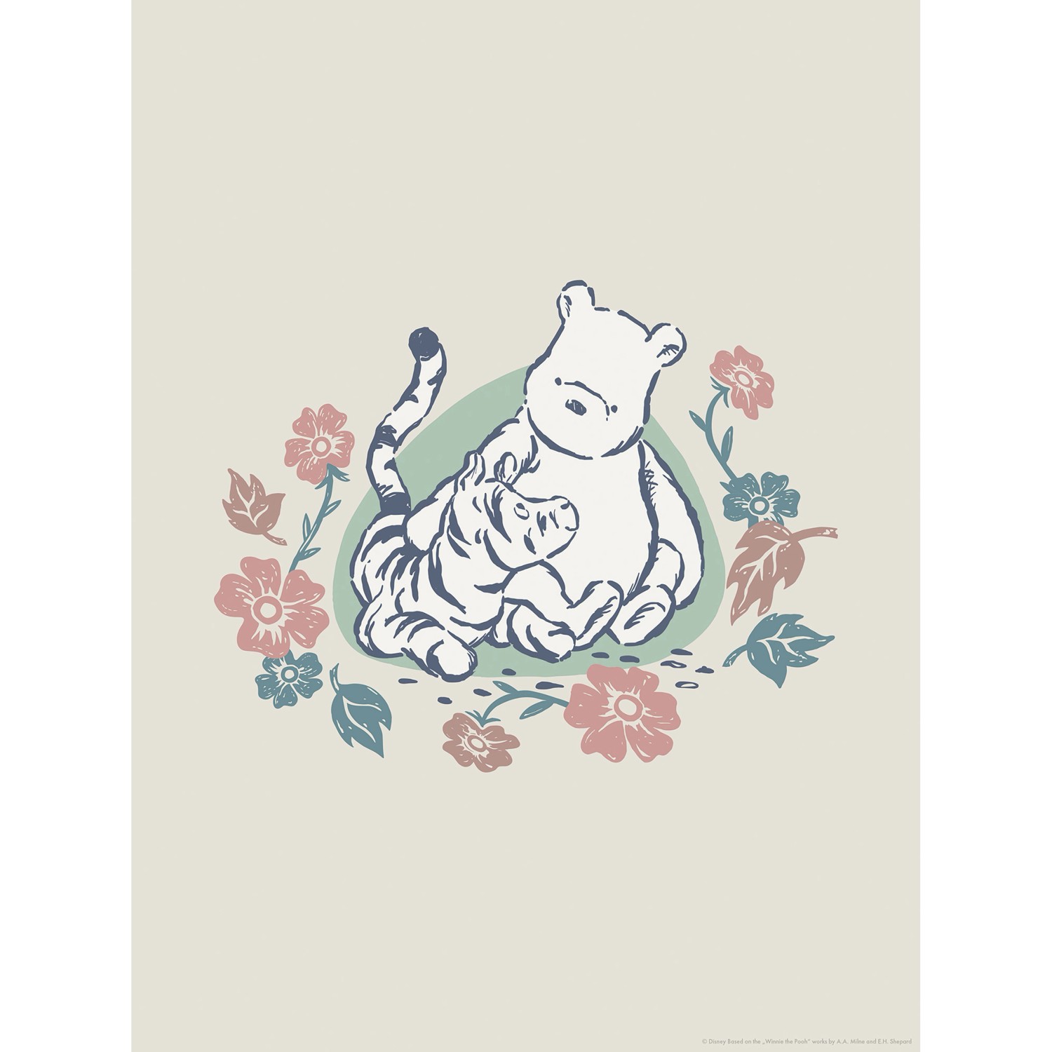 Komar Wandbild Disney Winnie the Pooh Flowers and Friends 30 cm x 40 cm Bei günstig online kaufen