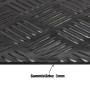 Detailaufnahme: Schwarze KARAT Gummimatte mit Karo-Muster, 3mm stark, rutschfest.