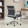 Dunkelgrauer Svita Bürostuhl Office Comfort mit niedriger Rückenlehne und Chromgestell.