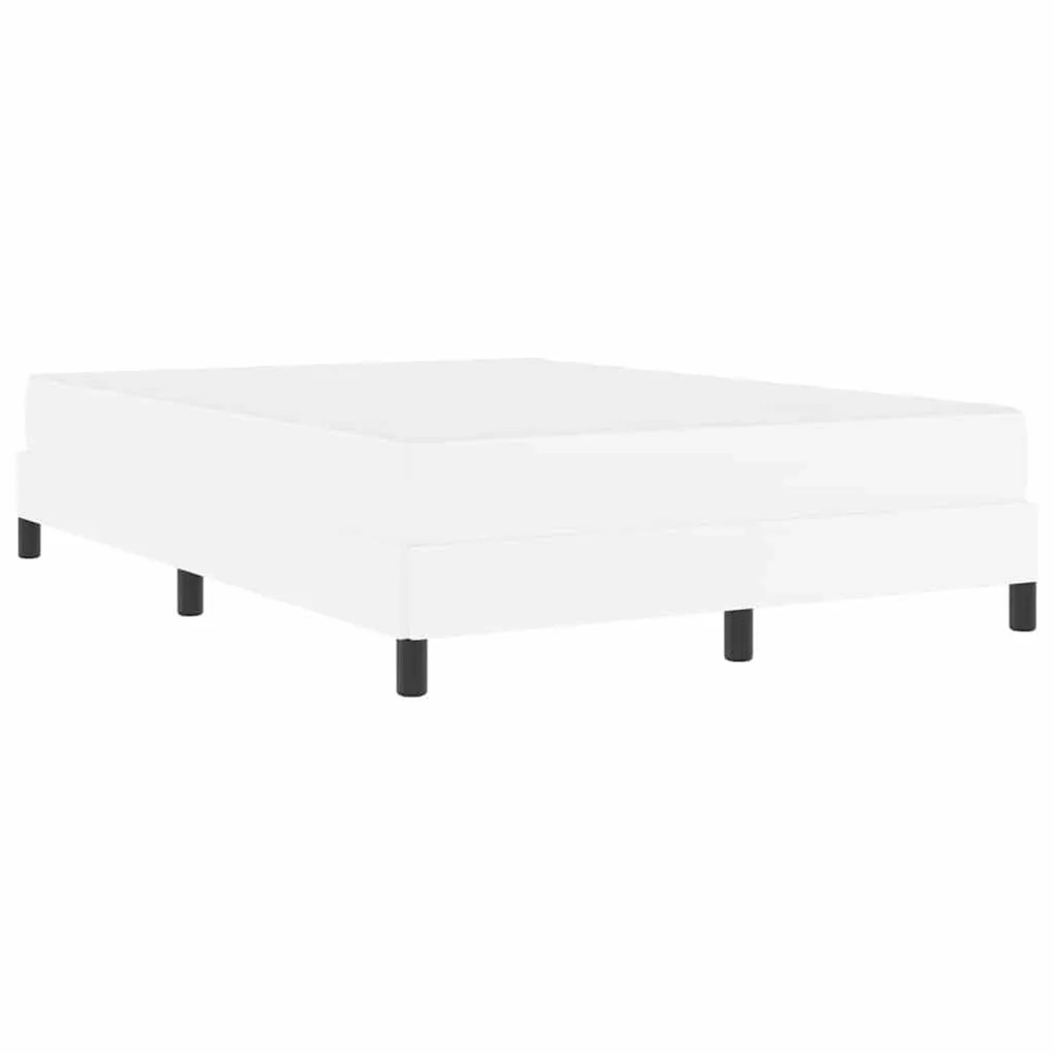 vidaXL Bettrahmen mit Matratze Reinweiß 160 x 200 cm Stoff 3398639