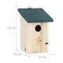 Relaxdays Nistkasten Tannenholz Natur Grün Aufklappbar 22 cm x 14 cm x 15 cm_4