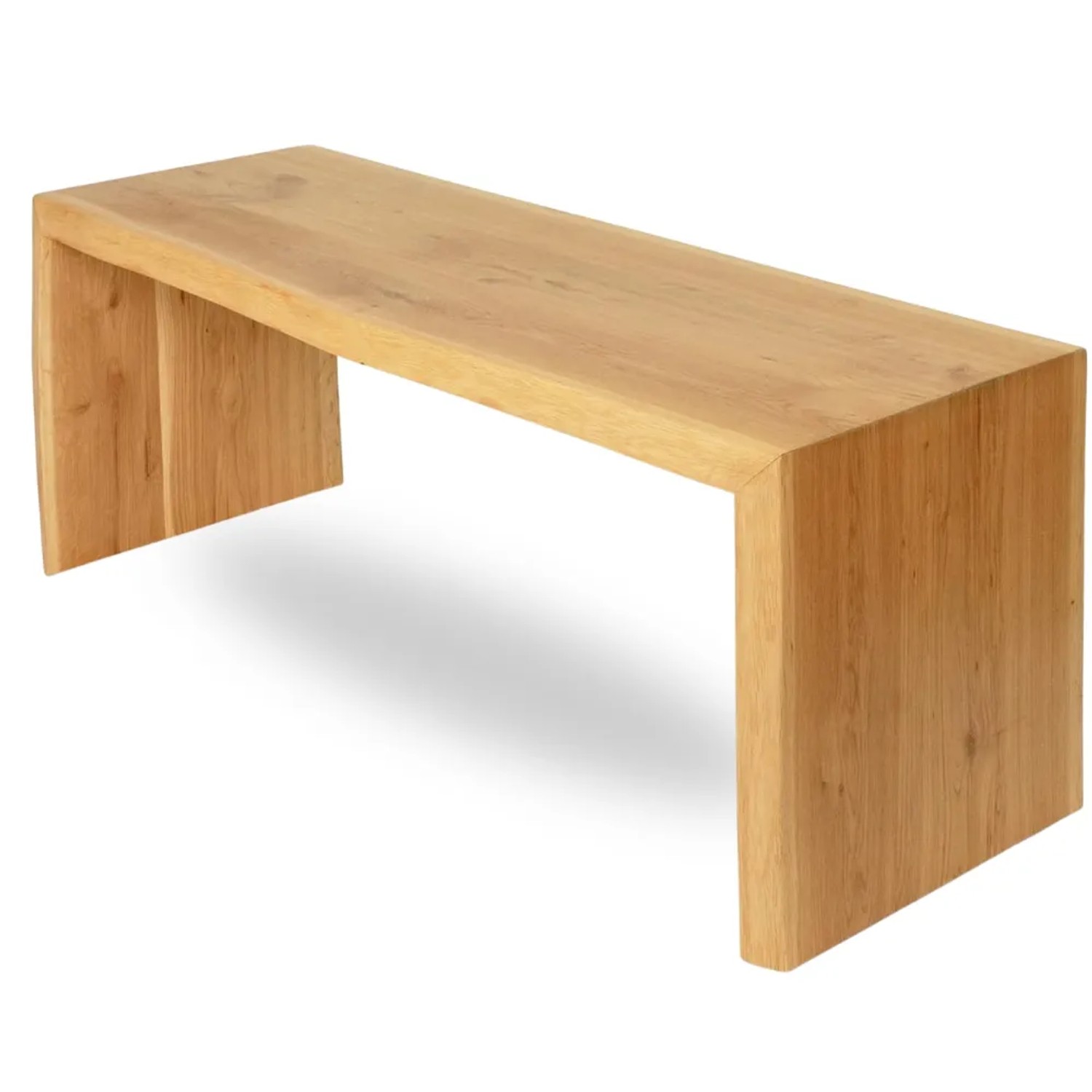 DELUKE Holzbank Sitzbank EGON Eiche Massiv mit Baumkante Eichenbank Esszimmer Flur Garderobe Schlafzimmer120x40x45cm