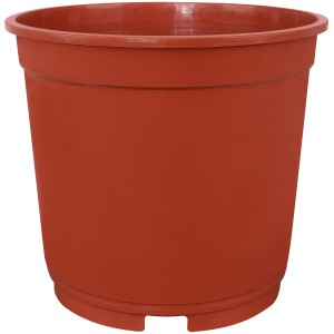 Geli Containertopf, Ø 19cm, 3,5l, Terrakotta, runder Pflanzkübel aus Kunststoff für Innen- und Außenbereich.