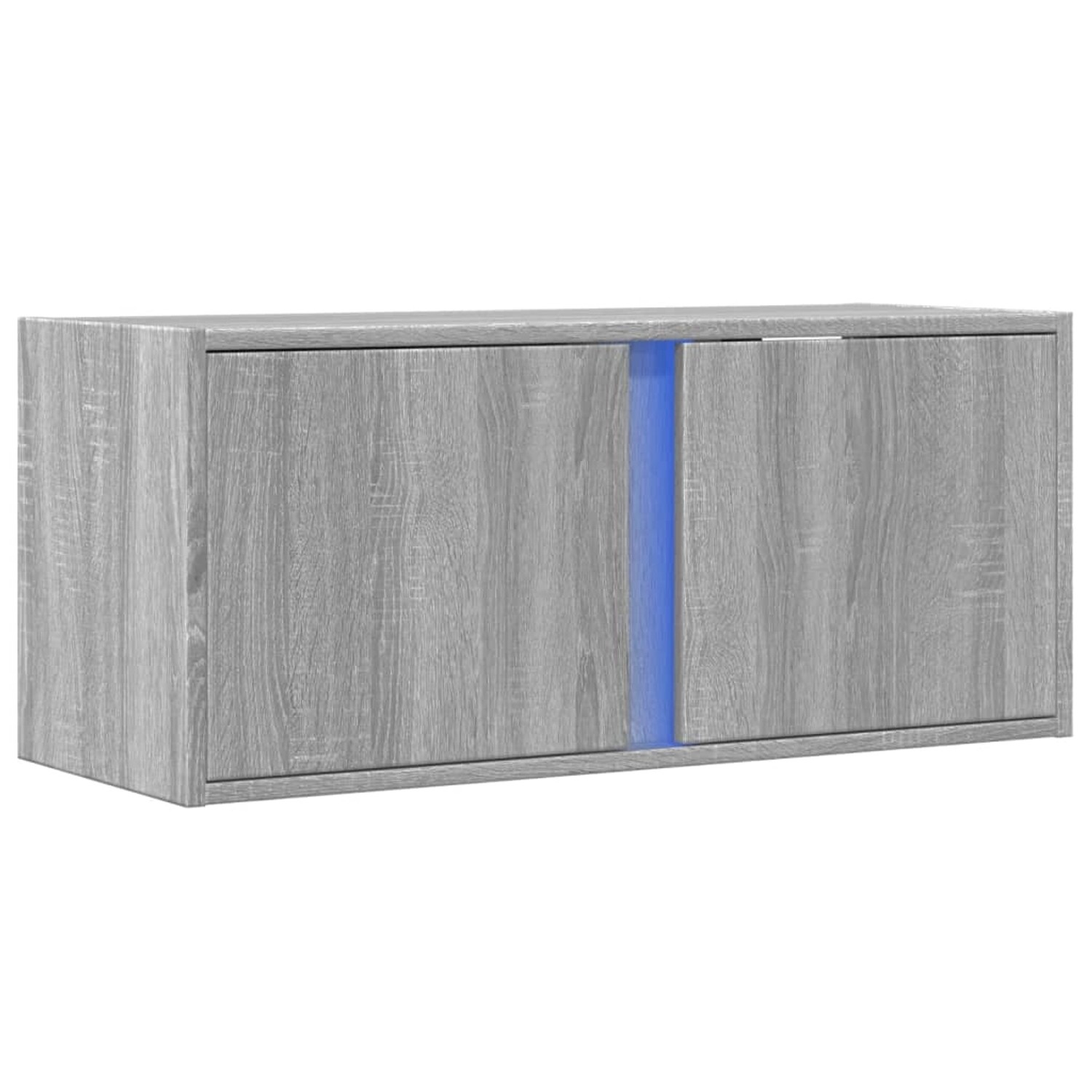 vidaXL TV-Wandschrank mit LED-Beleuchtung Grau Sonoma 80x31x35 cm 852262 günstig online kaufen