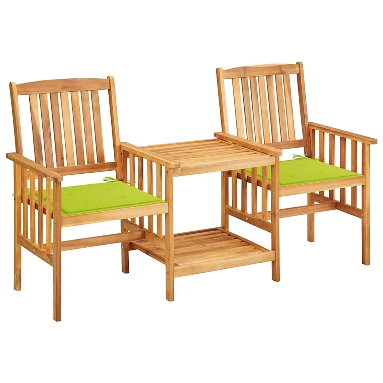 vidaXL Gartenstühle mit Teetisch und Kissen Akazie Massivholz 3061286 günstig online kaufen