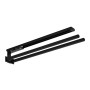 SOTECH Aluminium Handtuchhalter TED 2 Armig 450 bis 730 mm Ausziehbar Drehbar Schwarz Matt_2
