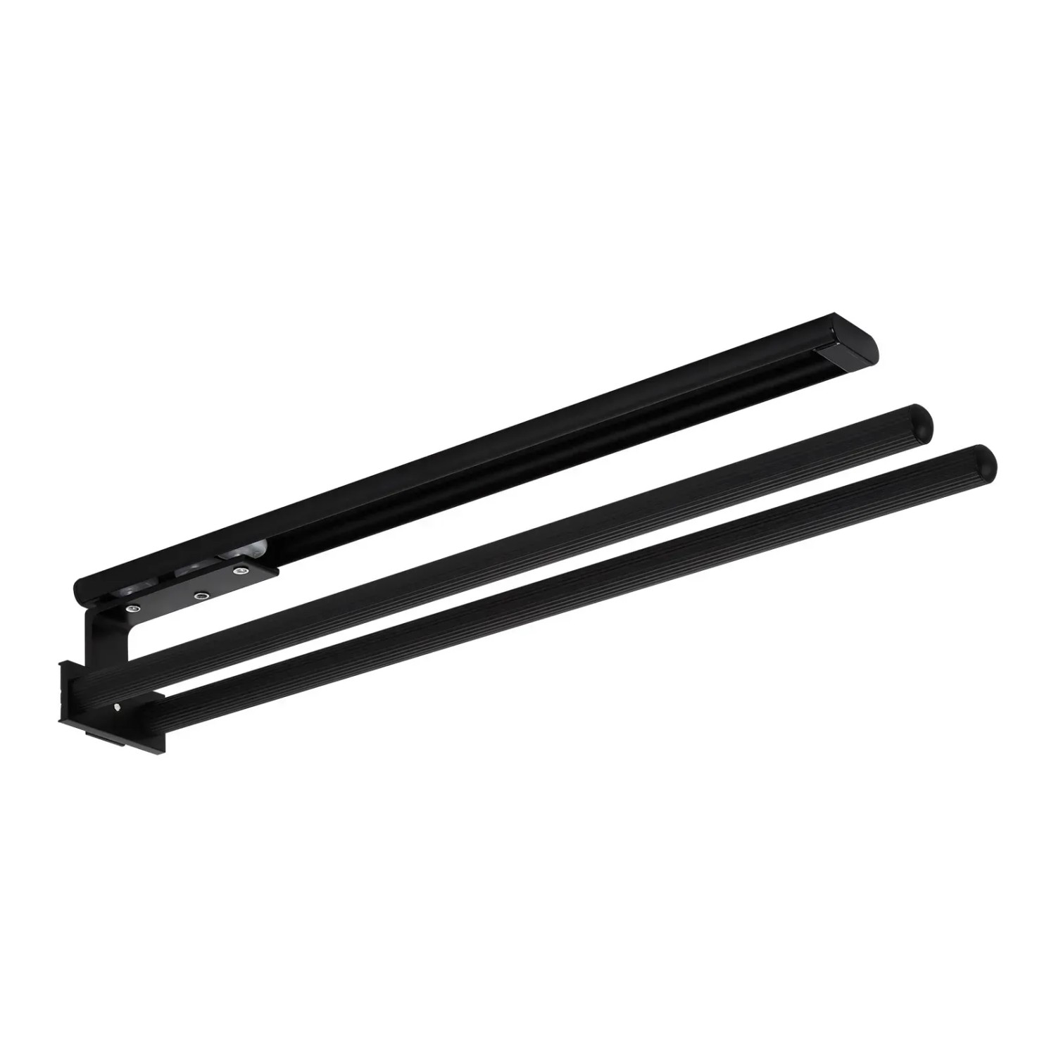 SOTECH Aluminium Handtuchhalter TED 2 Armig 450 bis 730 mm Ausziehbar Drehbar Schwarz Matt_2