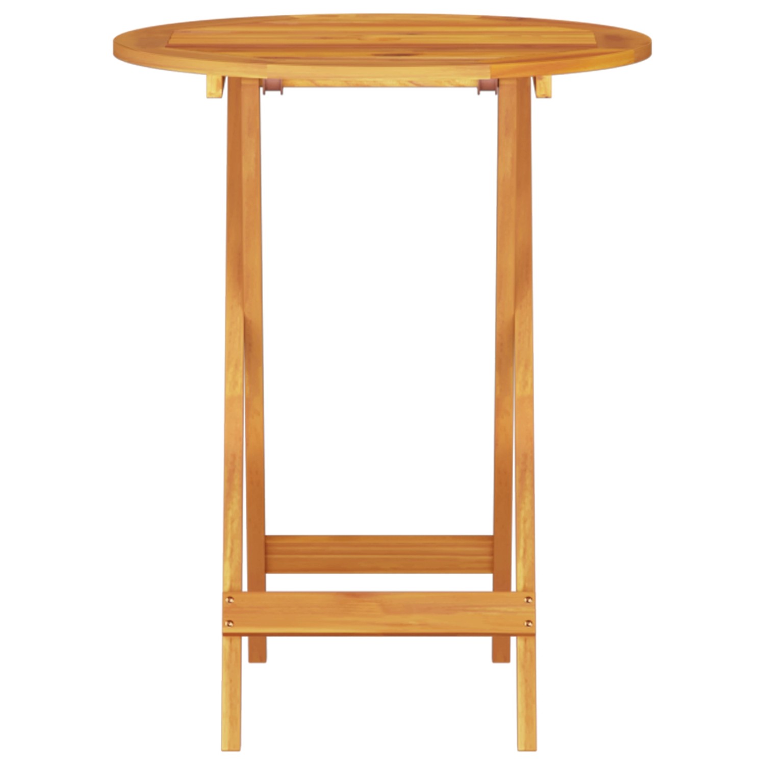 Klappbarer Gartentisch aus Akazienholz, Teil des 3-tlg. Bistro-Sets von vidaXL.