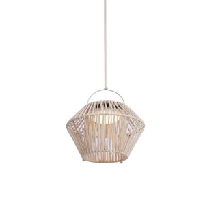 QAZQA Böhmische Tischleuchte Beige inkl  LED 3 Stufen Dimmbar IP54 Solar Wiederaufladbar Duco