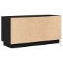 VidaXL TV-Schrank in Schwarz Eichen-Optik, 100 cm breit, mit Stauraum und LED-Beleuchtung.