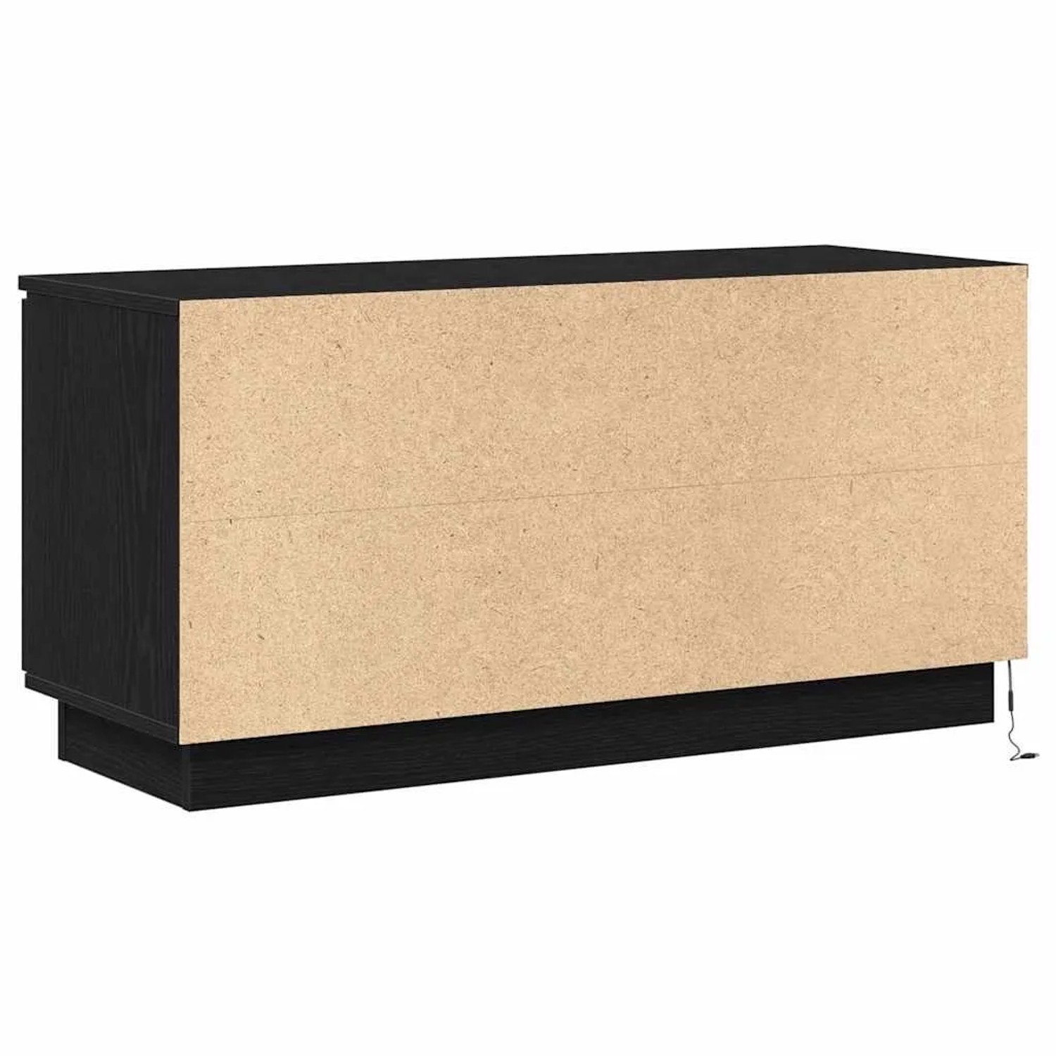 VidaXL TV-Schrank in Schwarz Eichen-Optik, 100 cm breit, mit Stauraum und LED-Beleuchtung.