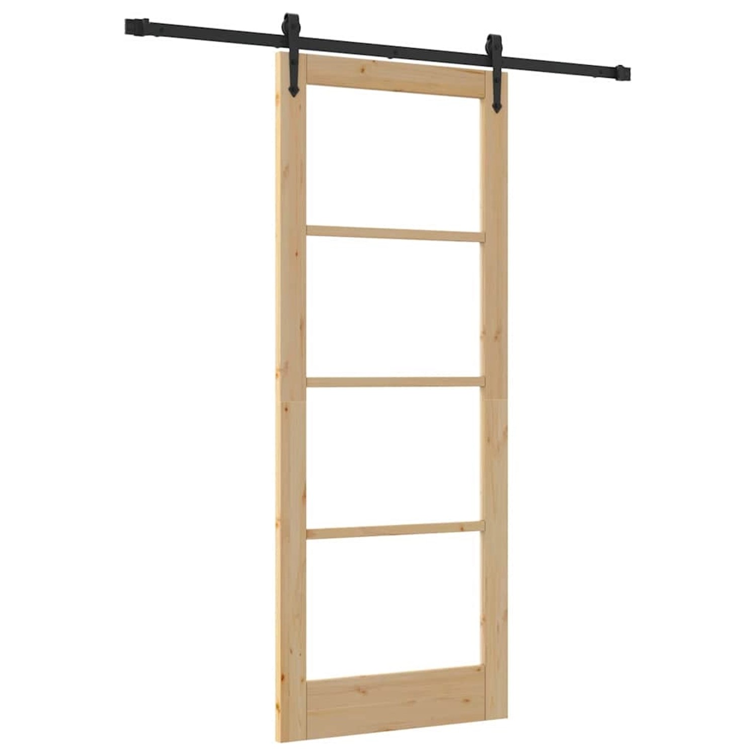 vidaXL Schiebetür Braun 83 x 211 cm Holz und Metall 3332335 günstig online kaufen
