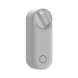 Yale Linus L2 WLAN Türschloss in Silber für Smart Home Sicherheit.
