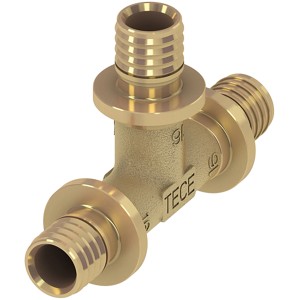 Teceflex T-Stück 20 mm aus Siliziumbronze für Gewindefittings.