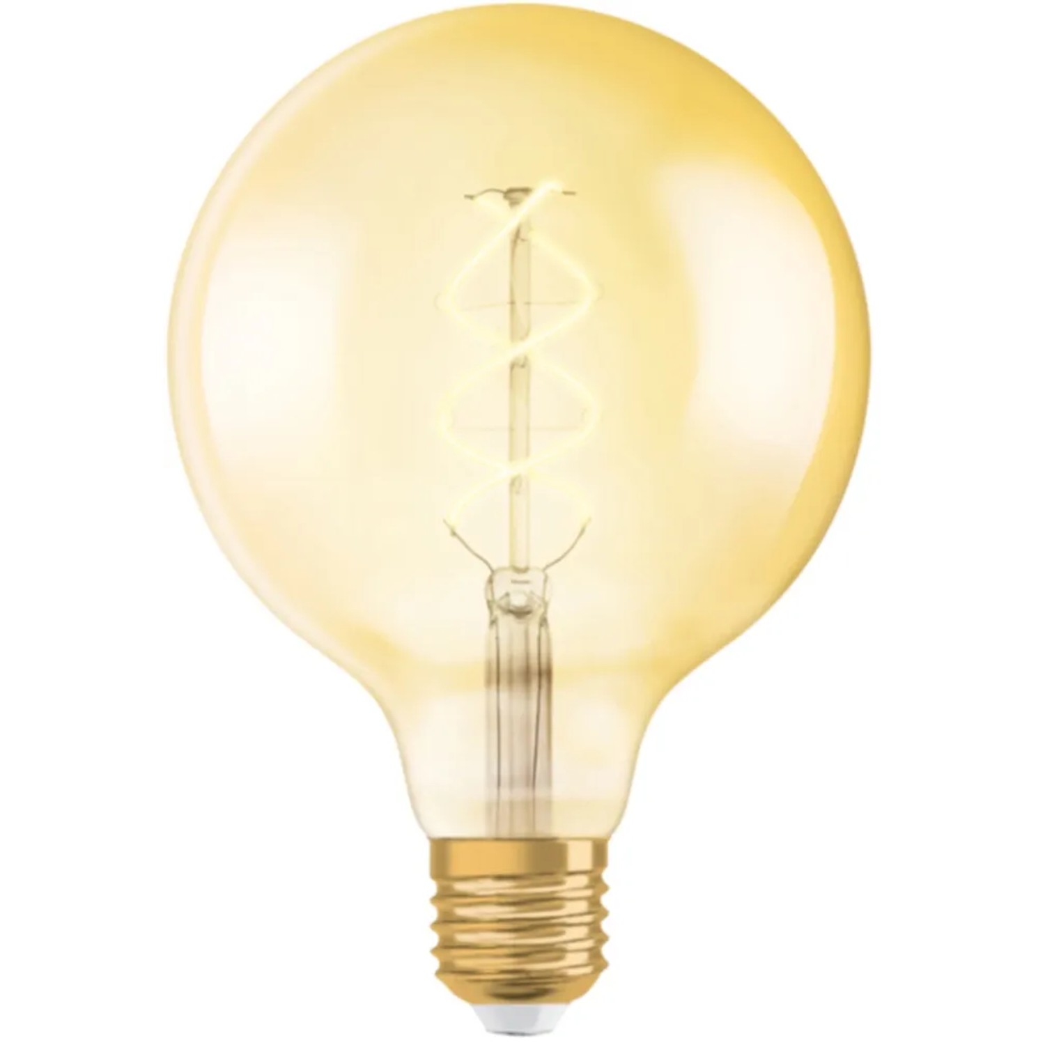 Osram LED-Leuchtmittel E27 Globeform, 4W, extra warmes Licht. Dekorative Glühbirne in Goldoptik.