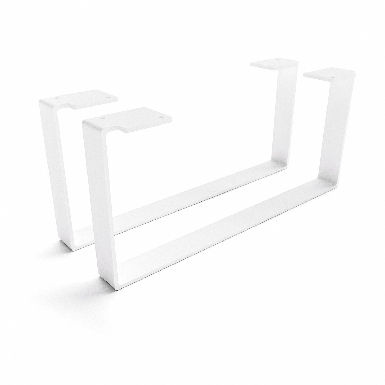 HEVVA Möbelfüße LUXEMBURG 20 cm Hoch 45 cm Tief 2er Set Weiß