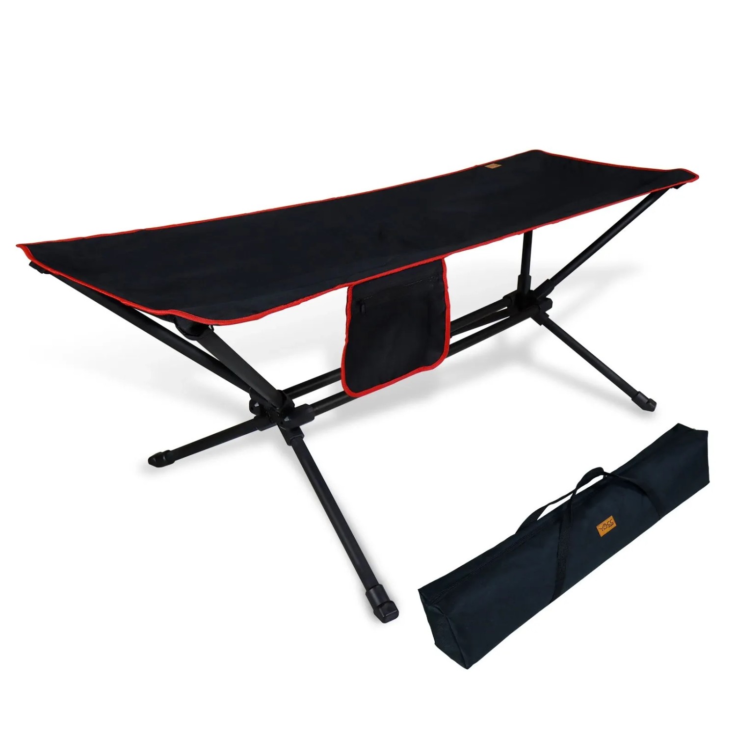 CCLIFE Hängematte mit Gestell Outdoor 80KG Tragkraft Schwarz