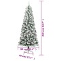 Künstlicher, beschneiter Weihnachtsbaum, 210 cm hoch, mit Klappmechanismus für einfachen Aufbau.