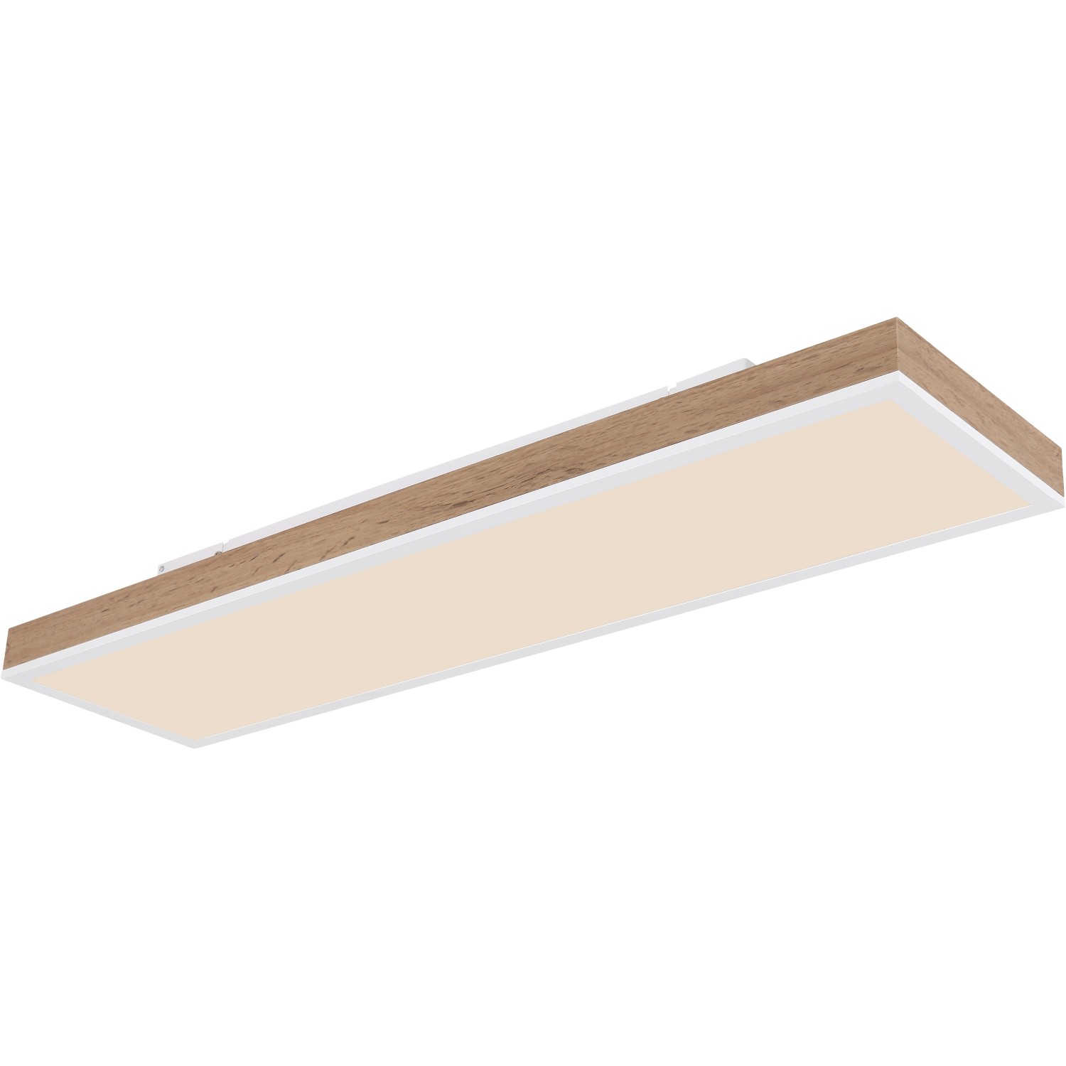 LED-Deckenlampe Doro, Länge 80 cm, holz dunkel, Holz, CCT günstig online kaufen