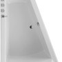 Weiße Galia II Eckbadewanne, 175x135x70 cm, linke Ausführung.