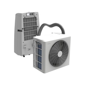 Mobiles Be Cool Split-Klimagerät BCPSK12KW mit WiFi, bestehend aus zwei Teilen.
