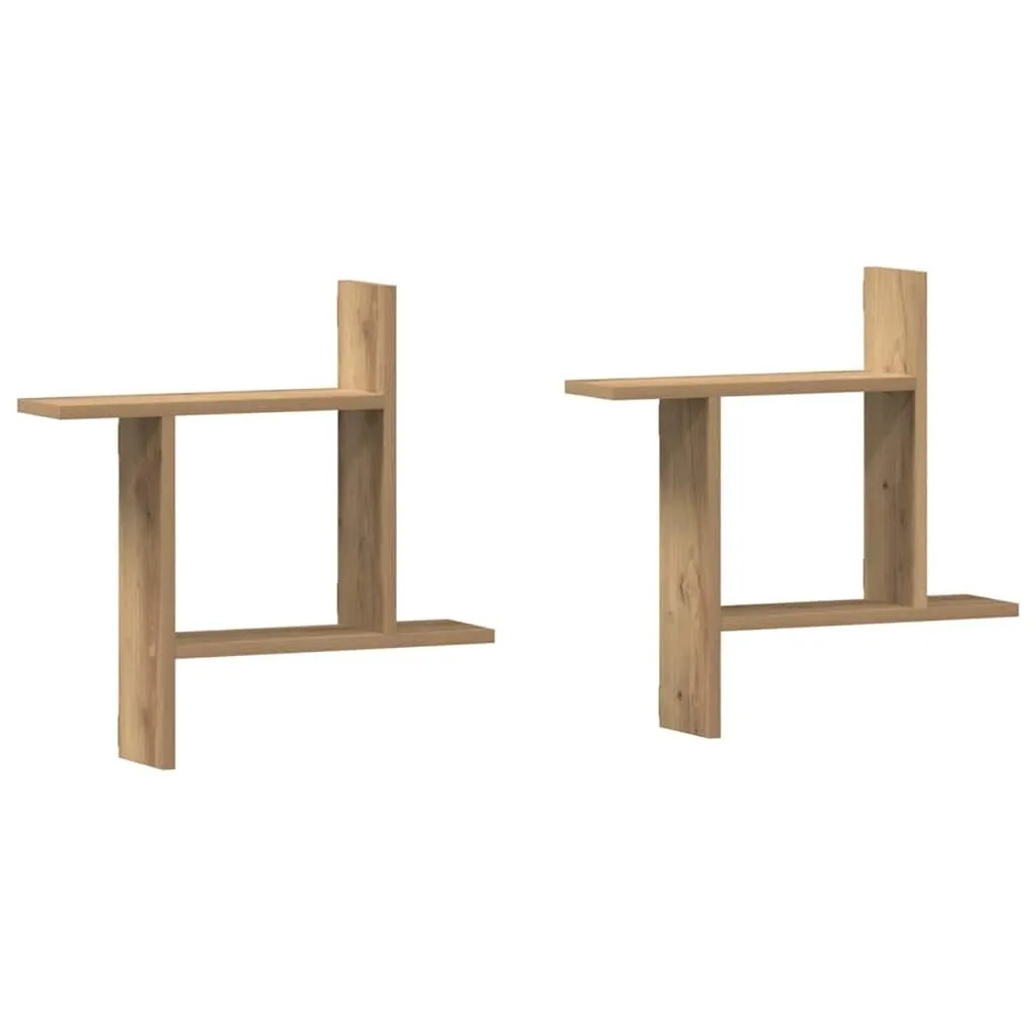vidaXL Wandregale 2 Stk Artisan-Eiche 50x12x50 cm Holzwerkstoff 853262