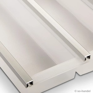 SOTECH Besteckeinsatz Cuisio 600 mm, transluzent weiß mit Messerblock, für Schubladen.