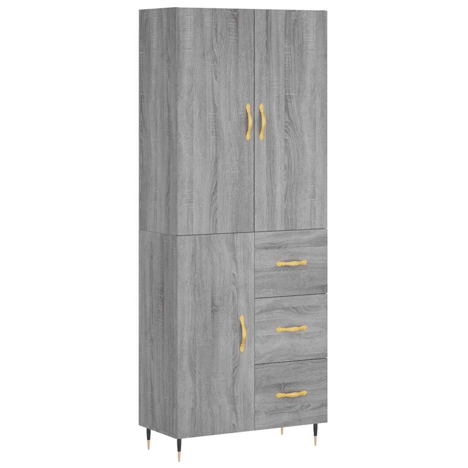 vidaXL Highboard Grau Sonoma 69,5x34x180 cm Holzwerkstoff 3195889 günstig online kaufen