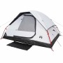 Furnicato Kuppelzelt weiß-schwarz, 274x213x150 cm, verdunkelnd. Geräumiges 4-Personen-Campingzelt.