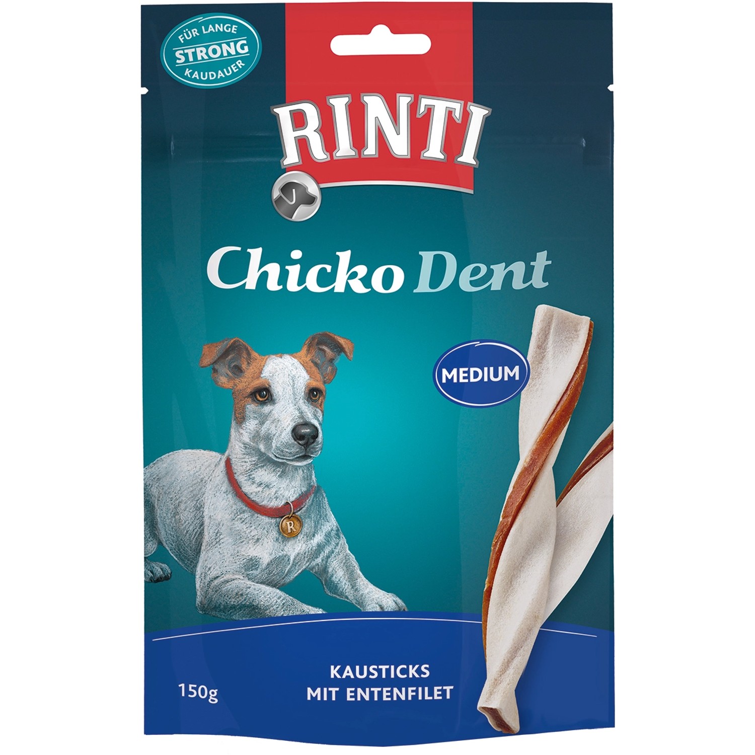 Rinti Hunde-Natursnacks Chicko Dent Medium Ente 150 g