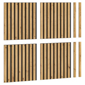 Akustikpaneel Silence Anthrazit/Artisan 40 cm x 40 cm x 2 cm 4er-Set