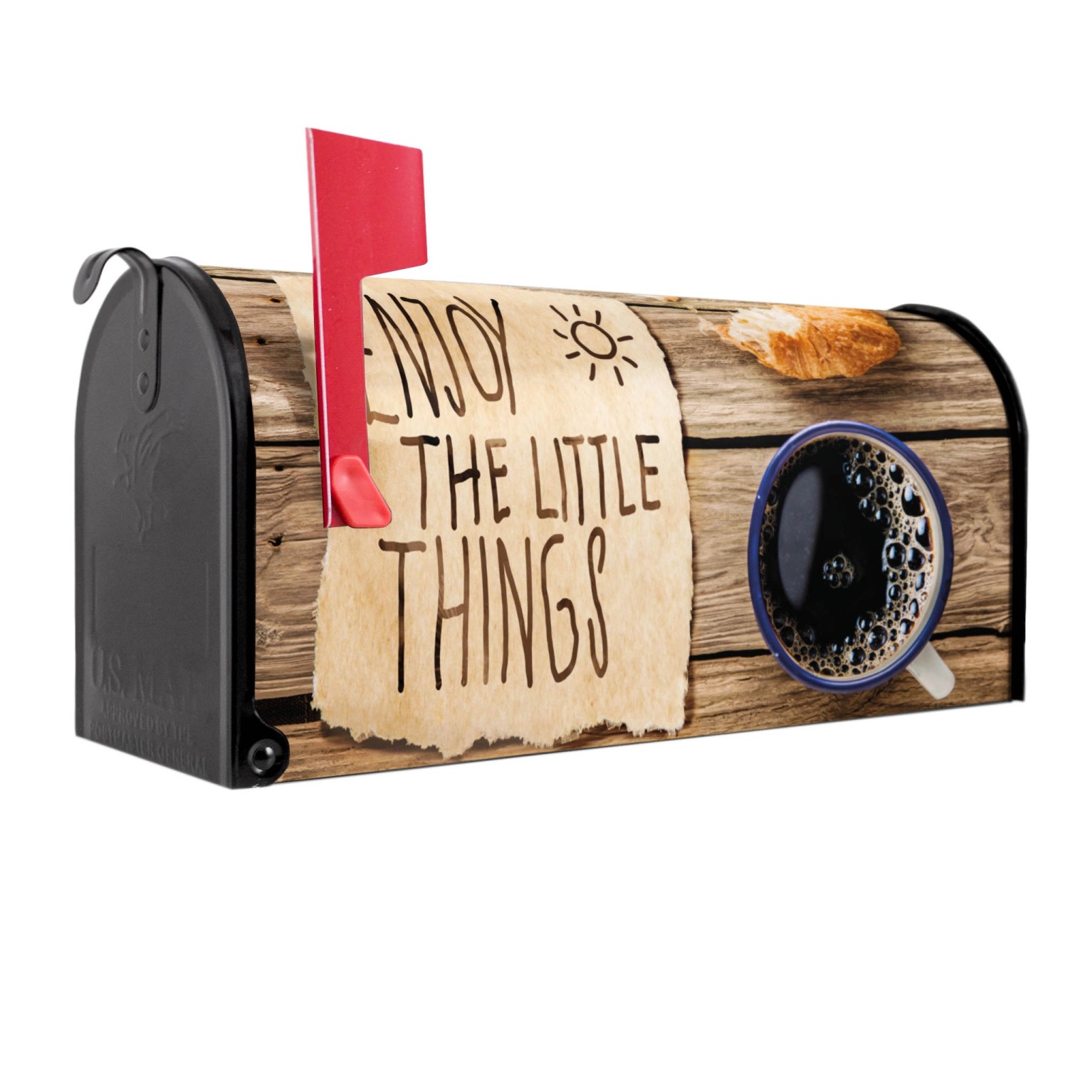 Banjado Amerikanischer Briefkasten Schwarz 48x22x16cm US Mailbox Letterbox günstig online kaufen