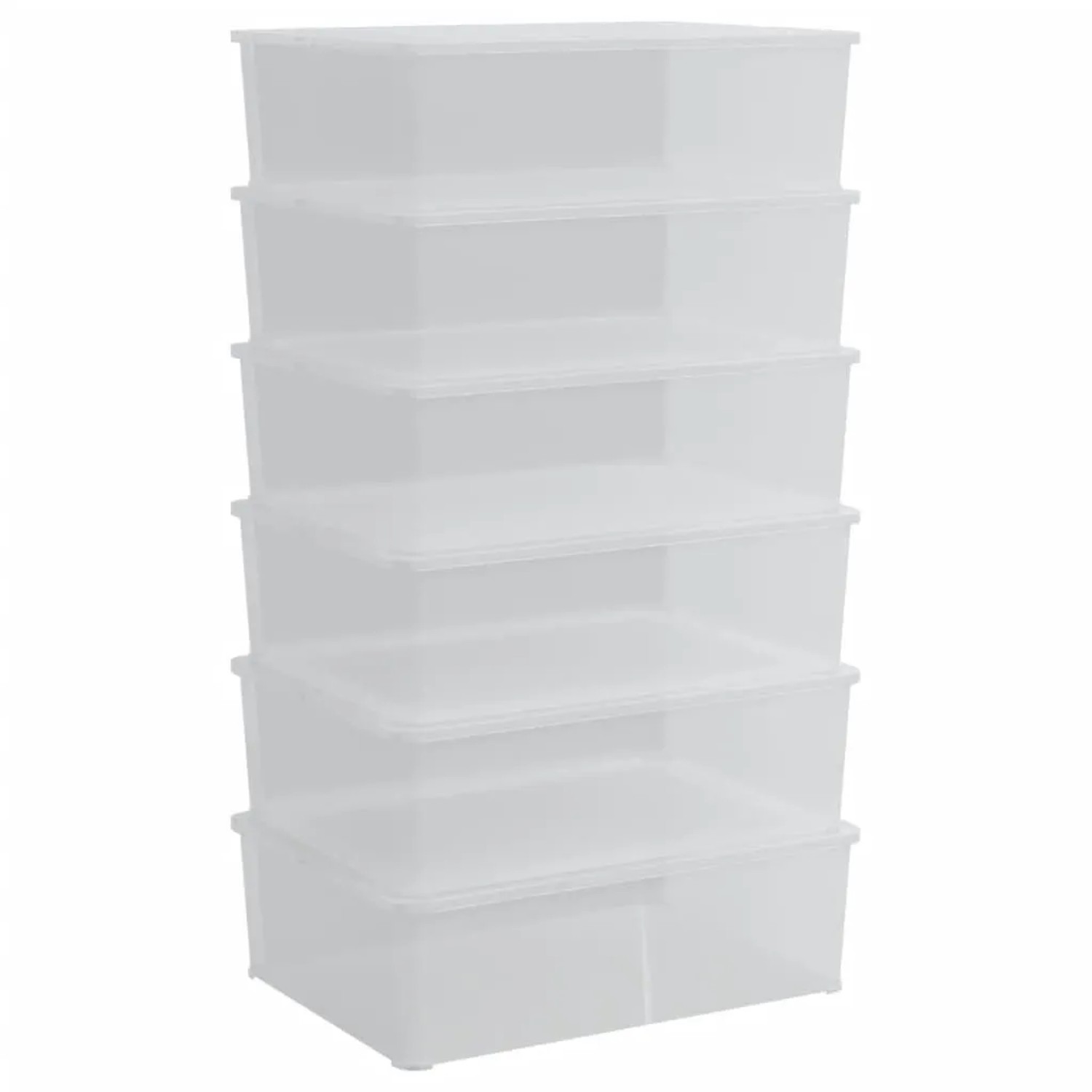 vidaXL Aufbewahrungsboxen 6 Stk Kunststoff 25 L Stapelbar 3189188