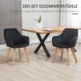 HOMCOM Esszimmerstühle 2er Set mit Armlehne Rückenlehne_4