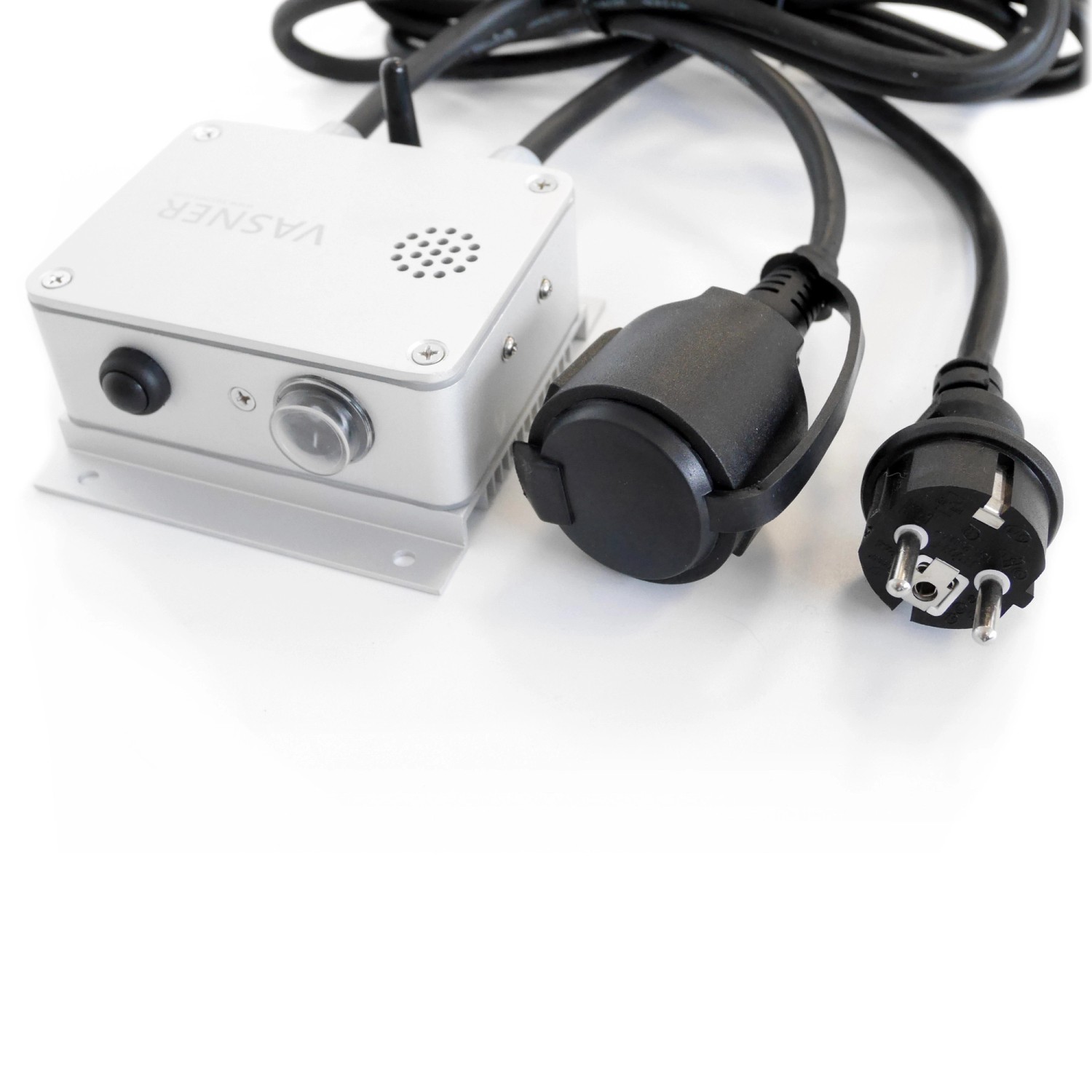 VASNER Bluetooth Dimmer Box mit Stecker zur Steuerung von Infrarotstrahlern.