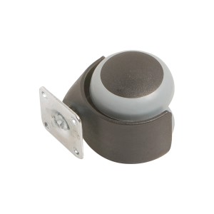 Parkett-Doppelrolle mit Platte, Ø 50 mm, 40 kg Traglast, für empfindliche Böden.