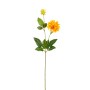 Gelbe Kunstblume Dahlie von Mica Decorations, 65 cm hoch, für Deko-Zwecke.