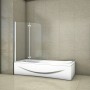 Duschparadies Badewannenaufsatz Badewannenfaltwand 90x140cm Duschabtrennung Duschwand 6mm Nano Glas Dusche_3