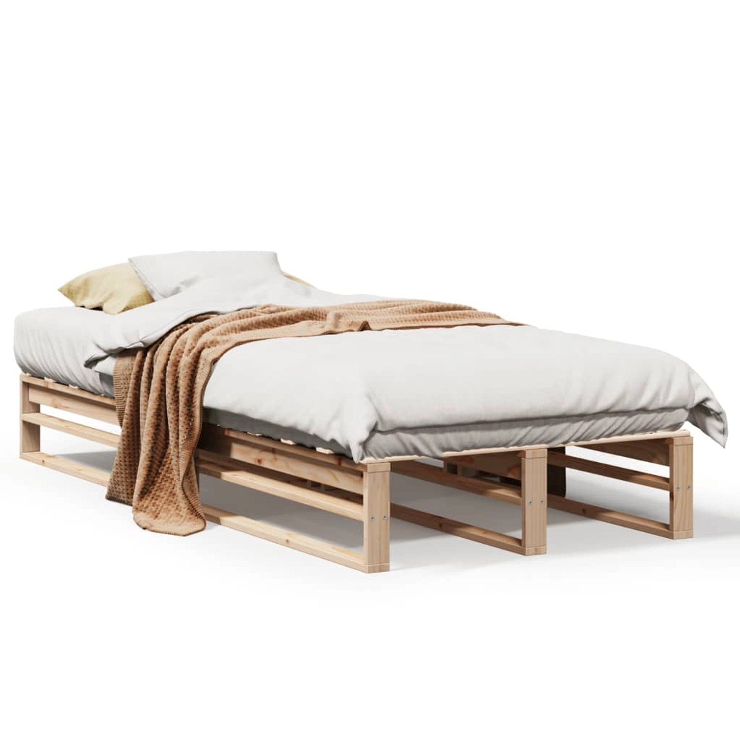 vidaXL Bett Massivholzbett ohne Matratze 75x190 günstig online kaufen