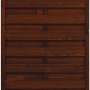 Braunes Sichtschutzzaun-Element München aus lasiertem Kiefernholz, geriffelte Bretter, 180/195x90 cm.