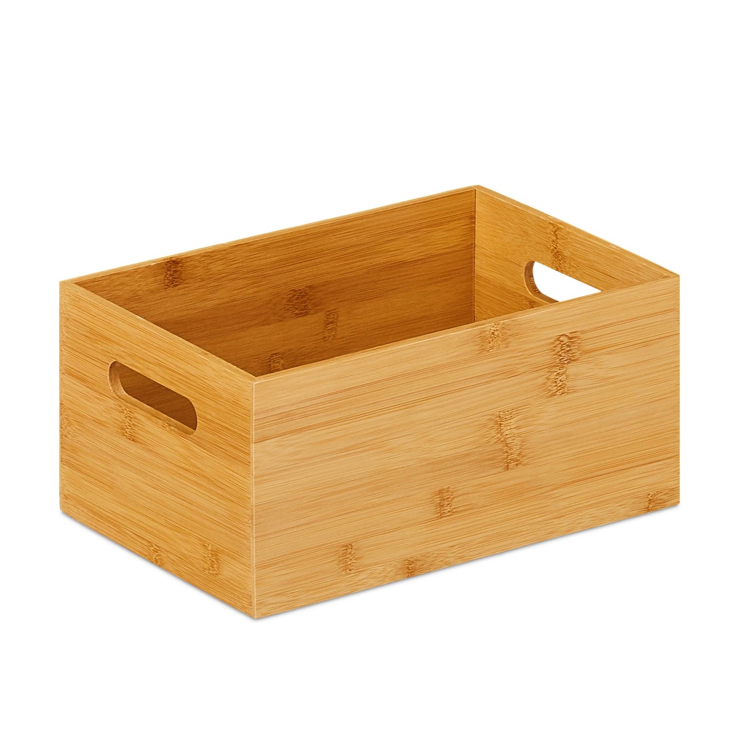 Relaxdays Aufbewahrungskiste Bambus Natur 14 cm x 30 cm x 20 cm 0,8 kg