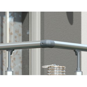 Dolle Eckverbindungs-Set für Aluminium Geländer, Detailaufnahme der Eckverbindung.